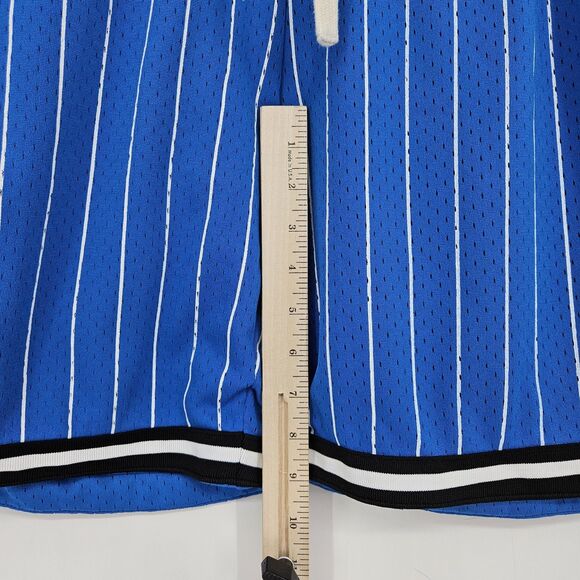 Bascom Projects‎ Shorts Mens Large 1993 XXV Basketball White Blue Pin Stripe - Picture 7 of 13